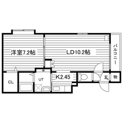 新道東駅 徒歩8分 4階の物件間取画像